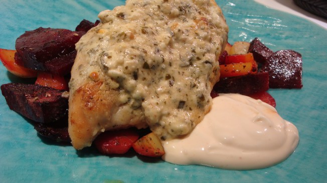 kyckling med örttäcke