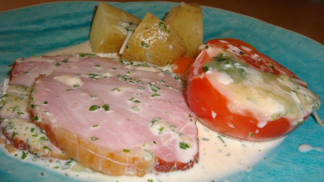 kassler med vitlök och persilja